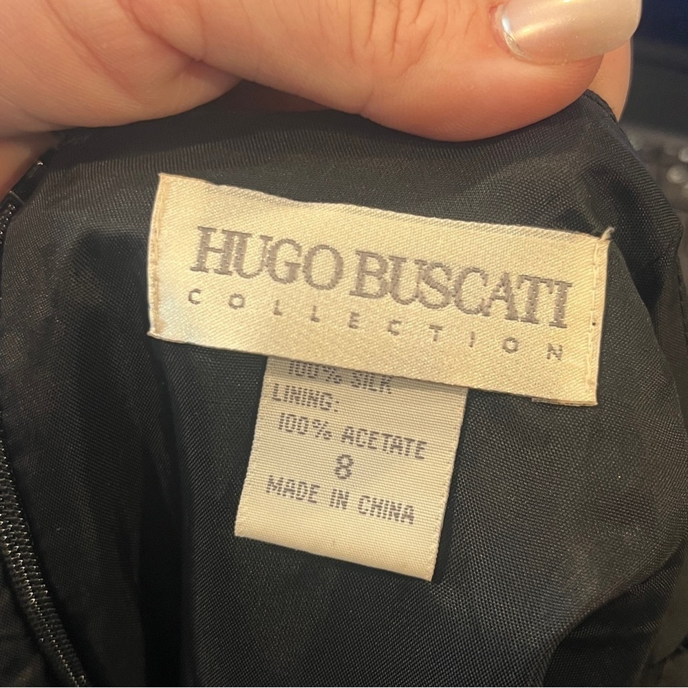 Vintage Hugo Buscati Collection size 8 gold square sequin mini skirt - Picture 5 of 6